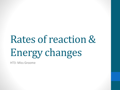 L7. Catalysts and Rate of Reaction