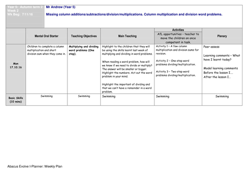 Maths Mastery Autumn term 2 Week 2