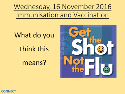 Immunisation and Vaccination lesson