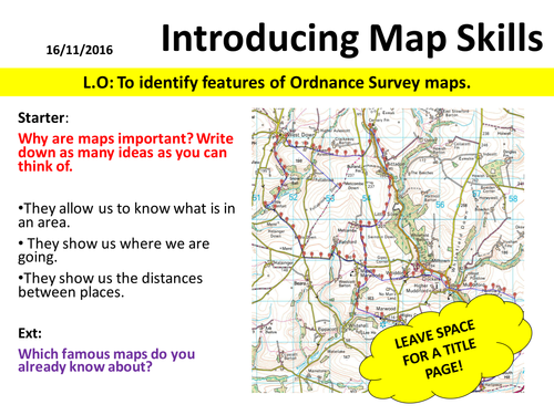 Map Skills Introducing Map Skills Teaching Resources