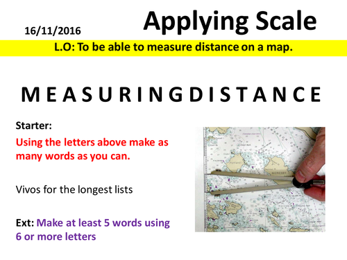 Map Skills - Applying Scale