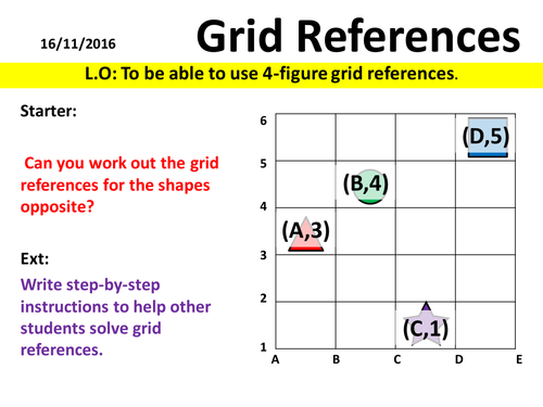 Map Skills - Developing Grid References (4 Figure)