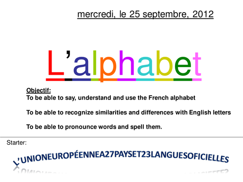 French Phonics resources
