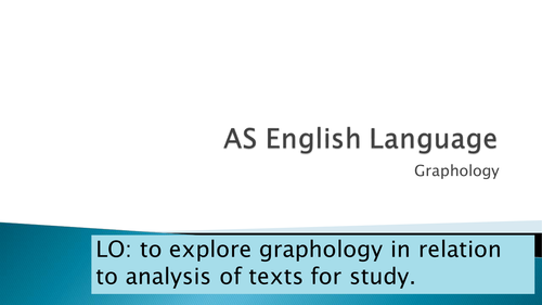 Method of Language Analysis: graphology