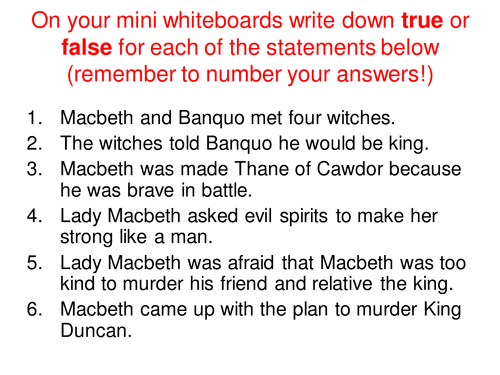 Macbeth - Act 2, Scenes 1-2