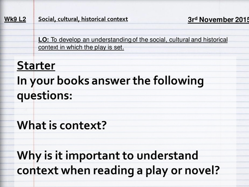 Edexcel 9-1 English Literature Paper 1 Section B – post 1914 play - An Inspector Calls