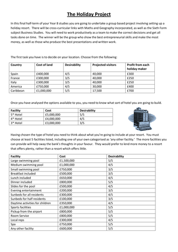 The Holiday Project Information