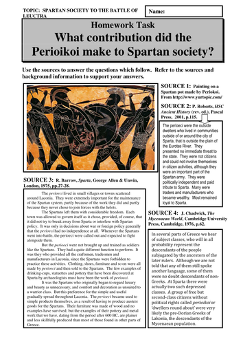 What contribution did the perioikoi make to Spartan society?