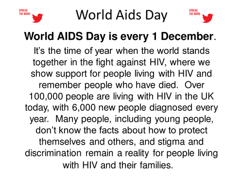 World Aids Day Presentation