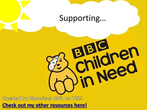 Children in need teddy bear game | Teaching Resources