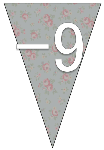 Number Line Bunting - -9 to 9