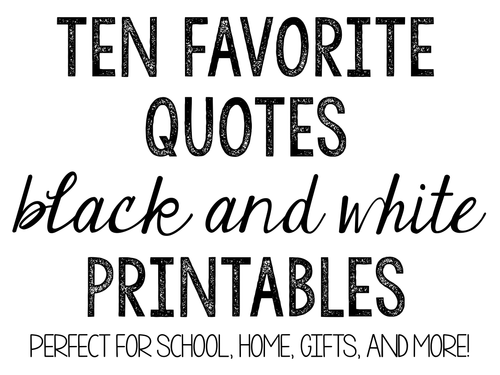 favorite classroom quote printables teaching resources