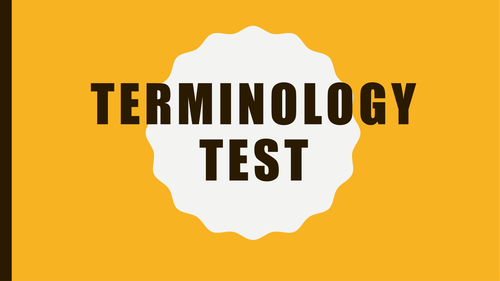 Child Language Acquisition Terminology Test