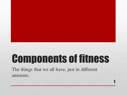 Two complete lessons, ready for use on components of fitness and skill-related factors of fitness.