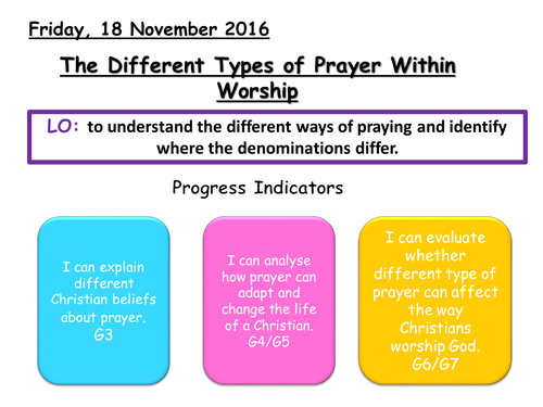 Set and informal prayers