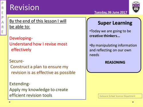 Revision Techniques - How and Why we revise