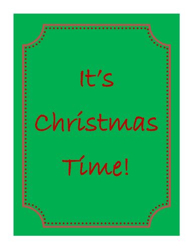 It's Christmas Time!
