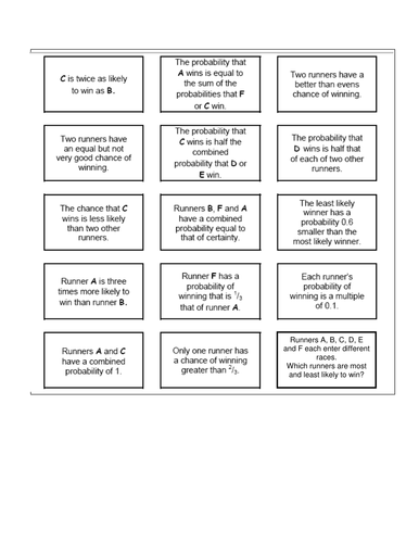 probability problem solving tes