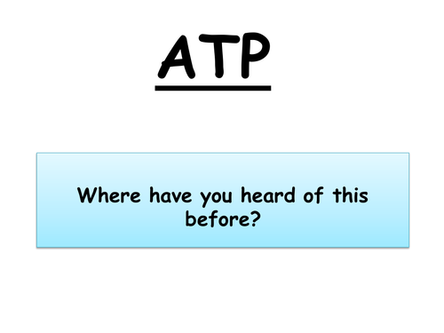 AQA AS - ATP + energy