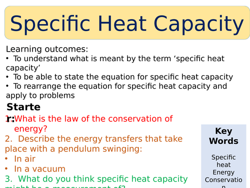 NEW GCSE AQA Physics (2016) - Specific Heat Capacity