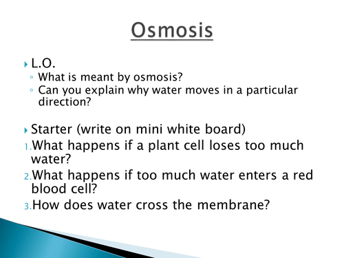 osmosis (new ocr spec)