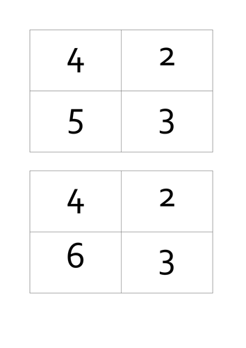Number recogntion bingo 0-6, 0-7, 0-8