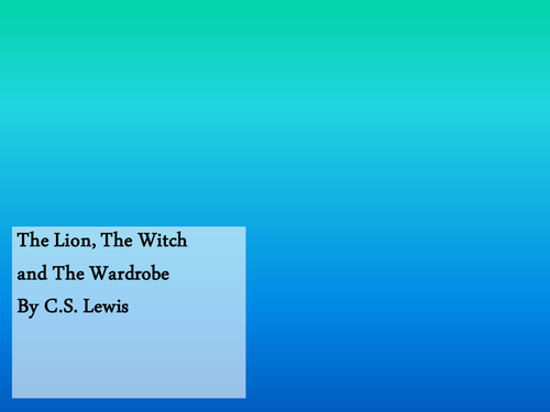 The Lion, The Witch and The Wardrobe | Teaching Resources