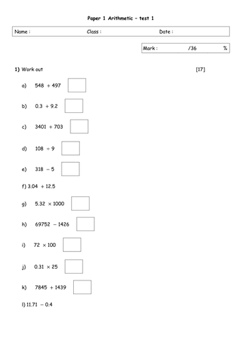 5-arithmetic-ks2-sats-papers-year-6-teaching-resources