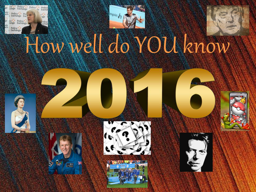 The Best 2016 Quiz - multiple choice questions about major events - a fun way to learn about News