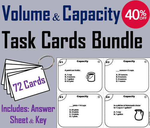 Volume and Capacity Task Cards