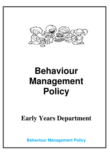 Behaviour Managment Policy for Early Years