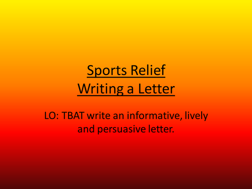 Sports and English letter