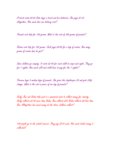 4 Activities for Teaching Money