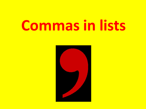 commas-teaching-resources