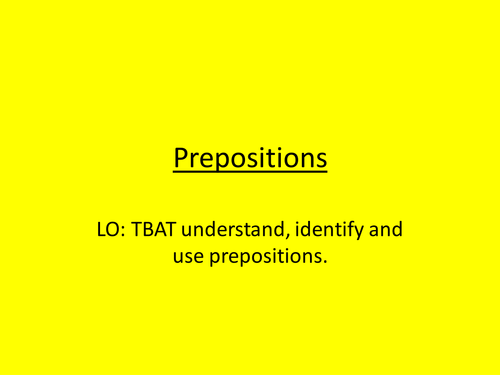 Prepositions