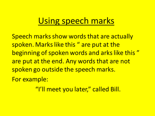 Speech marks
