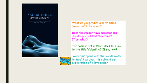 Valentine By Owen Sheers Aqa New Spec Teaching Resources