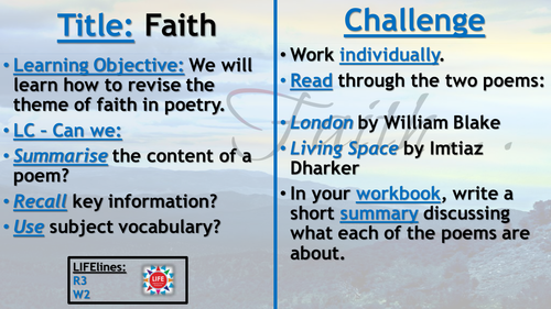 WJEC Faith Poetry Recap