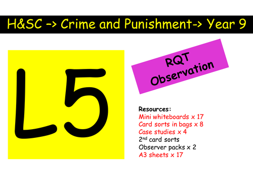 Aims of punishment Citizenship / PSHE / RE KS4 outstanding lesson
