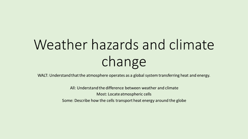 Edexcel GCSE Geography Weather and hazards unit
