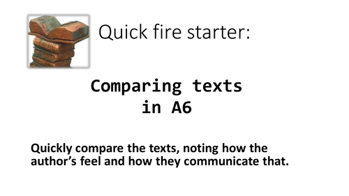GCSE: Eduqas Component two English paper: Reading preparation, Question A6 plus mini-exam