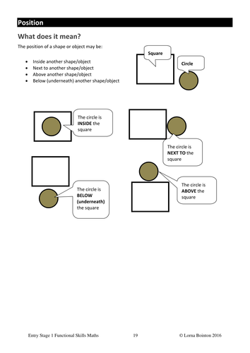 Maths:  Understanding Positioning