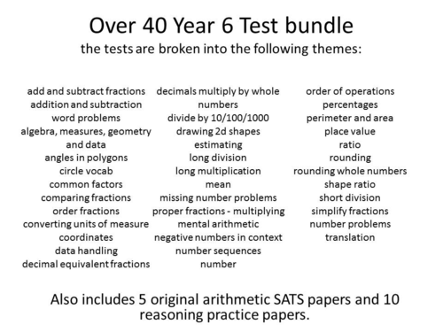 over 40 KS2 SATS tests bundle