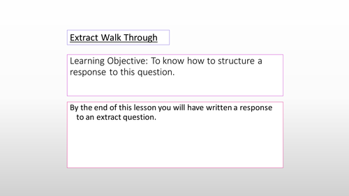 Romeo and Juliet: A Walk Through of the Extract Question in Literature Component 1A - EDUQAS