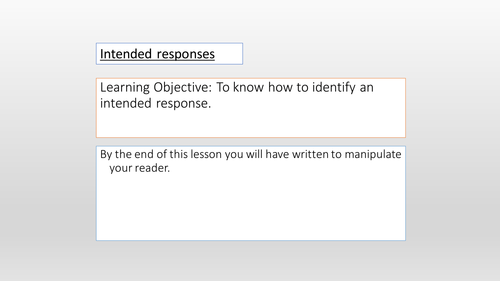 A Creative Writing Lesson Based on Reader Manipulation