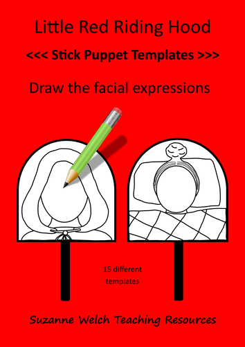 Little Red Riding Hood - stick puppet templates