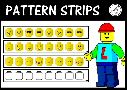 Pattern Strips for Maths - toy heads