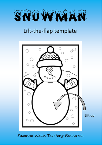 Snowman - lift the flap presentation template