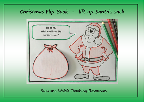 Christmas flip book - Santa and his sack