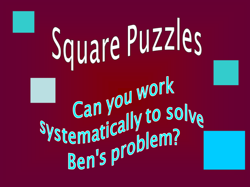 Square Numbers Investigation Powerpoint Year 5 and 6